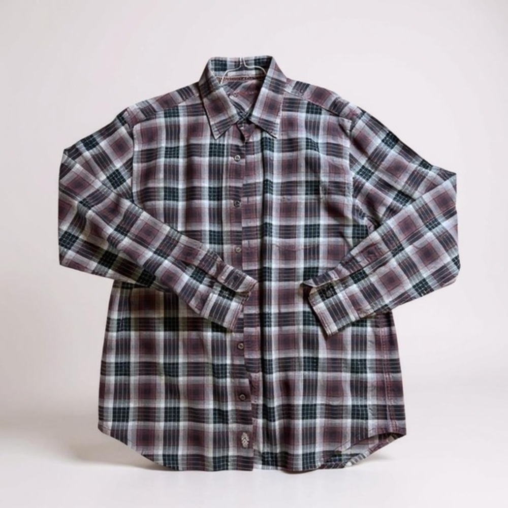 Tommy Bahama plaid long sleeve button up silk blend